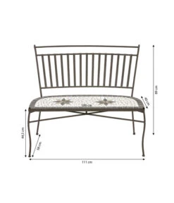 Dehner Mosaikbank Diana, 2-Sitzer 8 Dehner Mosaikbank Diana, 2-Sitzer -Gartenbedarfsgeschäft 6701791 WE IG 001 MosaikbankDiana