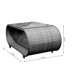 Dehner Geflechtlounge Avani, 4-teilig -Gartenbedarfsgeschäft 6704340 WE BG 003 FlechtloungeAvaniTisch