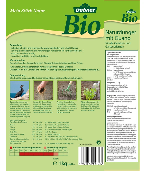 Dehner Bio Naturdünger Mit Guano 4 Dehner Bio Naturdünger Mit Guano – Bild 2