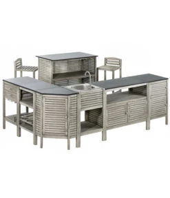 Dehner Barstuhl Southampton -Gartenbedarfsgeschäft 6713390 WE FS 003 BarSouthamptonGrauNeu