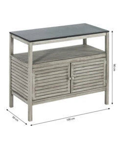 Dehner Doppelschrank Southampton, Ca. B100/H90/T50 Cm -Gartenbedarfsgeschäft 6713705 WE BG 001 SchrankSouthampton100Grau