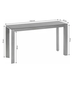 Dehner Balkontisch Chicago, Ca. B133,5/H75/T42 Cm -Gartenbedarfsgeschäft 6734651 WE BG 001 BalkontischChicagoSchmalNE