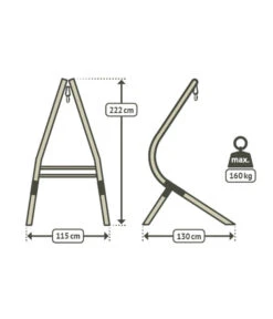 La Siesta Hängesesselgestell Calma Nature 11 La Siesta Hängesesselgestell Calma Nature -Gartenbedarfsgeschäft 6743306 WE FS 003 HMStaenderCalmaNature