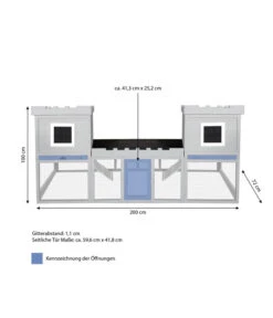 Dehner Nagerheim Happy Home Nottingham, Ca. B200/H100/T72 Cm -Gartenbedarfsgeschäft 6767164 WE BG 001 DehnerNagerheimNottinghamMGg