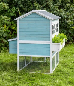 Dehner Hühnerstall Happy Farm Agata, Blau, Ca. B173,5/H149/T130,2 Cm -Gartenbedarfsgeschäft 6873392 WE DE 006 MQ Huehnerstallataisolierthellblau