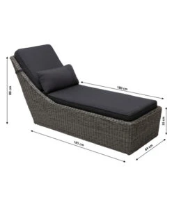 Dehner Sunlounger Toska, Ca. B64/H80/T180 Cm -Gartenbedarfsgeschäft 6875744 WE BG 001 LiegeToskaNeu