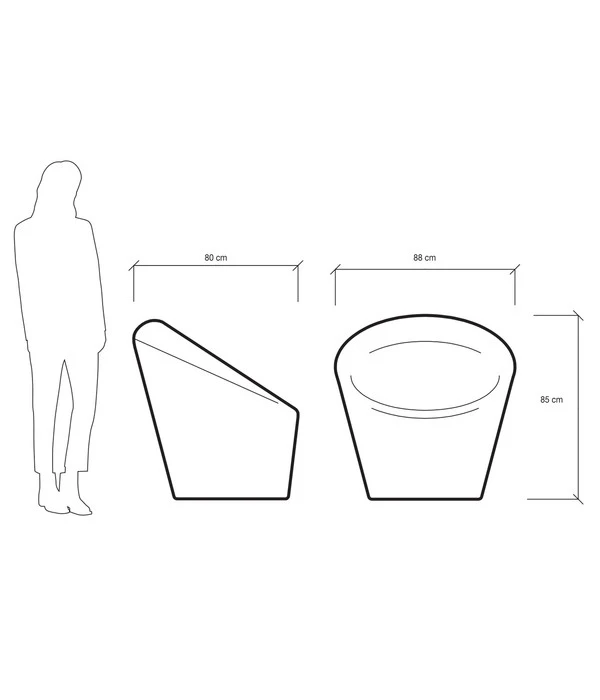 Farmet Kunststoff-Gartensessel Happy, Fluoreszierend 5 Farmet Kunststoff-Gartensessel Happy, Fluoreszierend – Bild 3