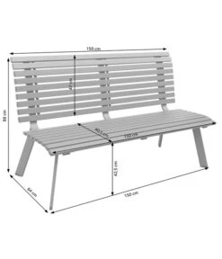 Dehner Bank London, 3-Sitzer -Gartenbedarfsgeschäft 6893762 6893770 6893788 WE DE 001 AlubankLondonSkizze