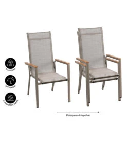 Dehner Stapelstuhl Cleveland, Hellbraun -Gartenbedarfsgeschäft 6894083 WE IG 001 StapelstuhlCleveland