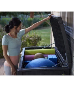 Keter Aufbewahrungsbox Borneo, 416 Liter, Ca. B130/H63/T70 Cm -Gartenbedarfsgeschäft 6894935 WE MO 005 KeterMuelltonnenbox