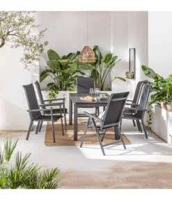 Dehner Klappsessel Cleveland, Dunkelgrau -Gartenbedarfsgeschäft 6895379 6894133 6894141 WE MO 001 StapelstuhlClevelandGrau