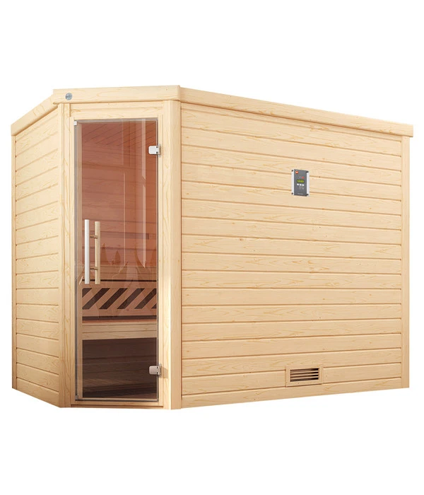 Weka Sauna Turku Mit Glastür, Ca. B248/H205/T198 Cm 3 Weka Sauna Turku Mit Glastür, Ca. B248/H205/T198 Cm