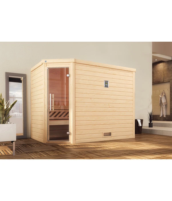Weka Sauna Turku Mit Glastür, Ca. B248/H205/T198 Cm 4 Weka Sauna Turku Mit Glastür, Ca. B248/H205/T198 Cm – Bild 2