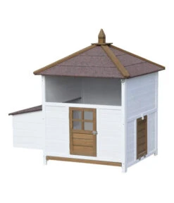 Dehner Hühnerstall Florenz Mit Freilauf, Weiß/braun, Ca. B224,3/H120,7/T91,7 Cm -Gartenbedarfsgeschäft 6919609 6919625 WE FS 001 MQHuehnerstallFlorenzWeiss 1