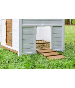 Dehner Hühnerstall Florenz, Weiß/braun, Ca. B122,3/H120,7/T91,7 Cm -Gartenbedarfsgeschäft 6919625 6919609 WE MO 002 DehnerMarkenqualitaetHuehnerstallFlorenzFreigehege