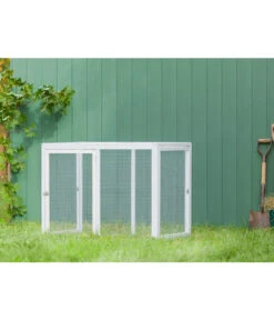 Dehner Hühnerstall Florenz Mit Freilauf, Weiß/braun, Ca. B224,3/H120,7/T91,7 Cm -Gartenbedarfsgeschäft 6919625 6919617 WE MO 009 DehnerMarkenqualitaetHuehnerstallFlorenzFreigehege 1