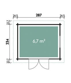 Wolff Finnhaus Gartenhaus WPC-Trend C, Ca. B340/H222/279 Cm -Gartenbedarfsgeschäft 6931695 WE DE 001 FinnhausWPCTrend