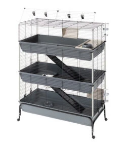 Ferplast Nagerheim Rabbit 120 Tris, Grau, Ca. B118/H166/T58 Cm -Gartenbedarfsgeschäft 6953178 WE DE 003 FerplastNagerKRabbit120TrisM