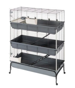 Ferplast Nagerheim Rabbit 120 Tris, Grau, Ca. B118/H166/T58 Cm -Gartenbedarfsgeschäft 6953178 WE DE 004 FerplastNagerKRabbit120TrisM