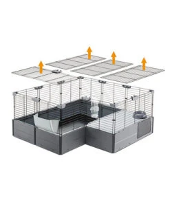 Ferplast Nagerheim Multipla Maxi, Schwarz, Ca. B142/H50/T72 Cm -Gartenbedarfsgeschäft 6953244 WE DE 006 FerplastNagerKMultiplaMaxiSchwarz