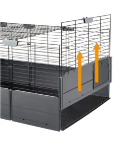 Ferplast Nagerheim Multipla Maxi, Schwarz, Ca. B142/H50/T72 Cm -Gartenbedarfsgeschäft 6953244 WE DE 007 FerplastNagerKMultiplaMaxiSchwarz