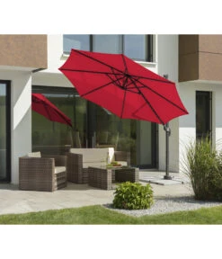 Schneider Ampelschirm Rhodos Junior, Rund, Ca. Ø300 Cm -Gartenbedarfsgeschäft 6953574 WE MO 001 SchneiderAmpelschirmRhodosJunior300cmrot