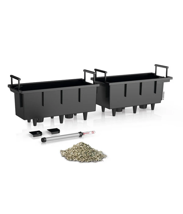 LECHUZA® 2x Kunststoff-Pflanzeinsätze Inkl. Bewässerungs-Set Balconera, Rechteckig 3 LECHUZA® 2x Kunststoff-Pflanzeinsätze Inkl. Bewässerungs-Set Balconera, Rechteckig