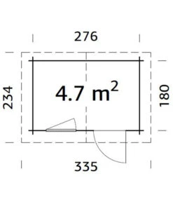 Palmako Gartenhaus Klara, Ca. B336/H235/T234 Cm -Gartenbedarfsgeschäft 6974000 WE BG 001 PalmakoGartenhausKlara