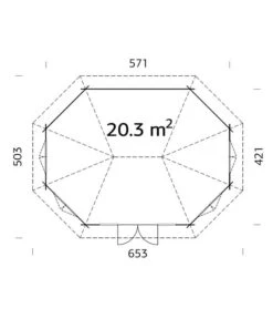 Palmako Pavillon Hanna, Ca. B653/H371/T503 Cm -Gartenbedarfsgeschäft 6977045 WE BG 001 PavillonHannaNatur