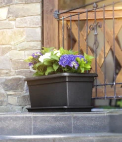 Magnus Kunststoff-Blumenkasten, Rechteckig. Ca. B98/H37/T38 Cm -Gartenbedarfsgeschäft 6997449 WE MO 005 MagnusKunststoffBlumenkastenschwarz