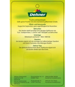 Herbstapfel 'Gravensteiner' -Gartenbedarfsgeschäft 7657398 HerbstapfelGravensteiner Etikett 2