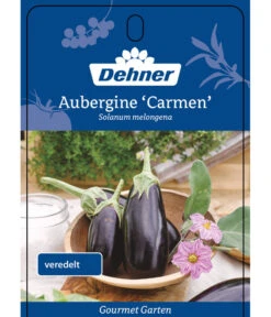Dehner Gourmet Garten Aubergine, Veredelt 10 Dehner Gourmet Garten Aubergine, Veredelt -Gartenbedarfsgeschäft 8830051 GGAubergineCarmen Etikett 1