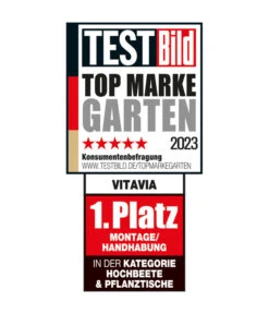 Vitavia Hochbeet Oslo, Seegras/schwarz -Gartenbedarfsgeschäft Siegel VitaviaHochbeeteundPflanztische 1